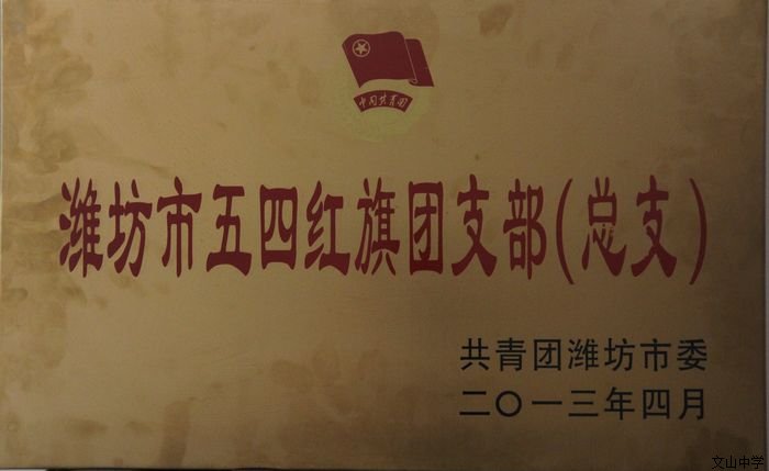 我校荣获潍坊市五四红旗团支部称号