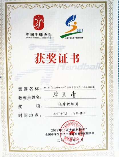 喜报 |我校手球队获得全国中学生手球比赛亚军