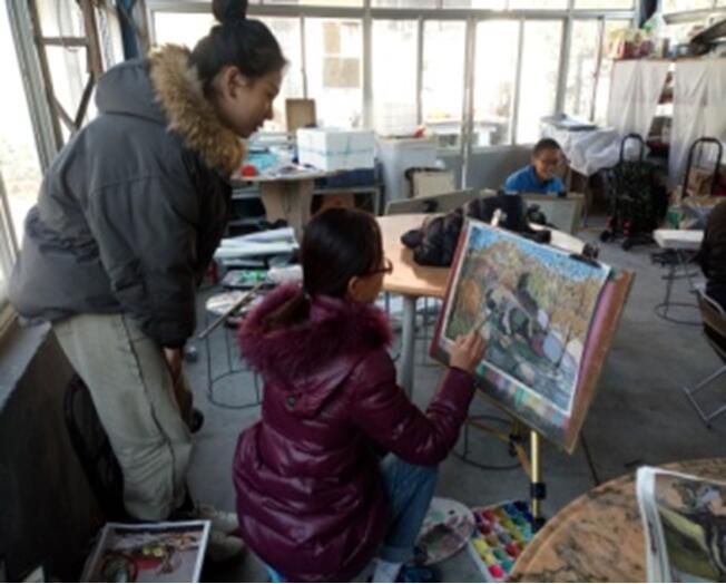 美术学子蒙山行，醉在金秋画意浓