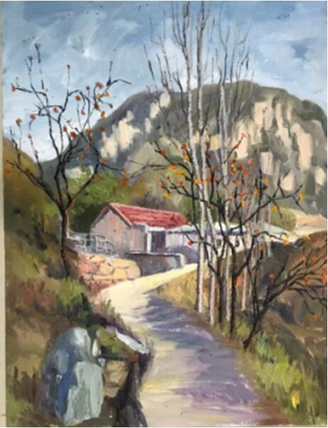 美术学子蒙山行，醉在金秋画意浓