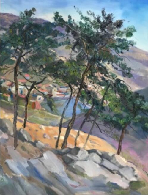 美术学子蒙山行，醉在金秋画意浓