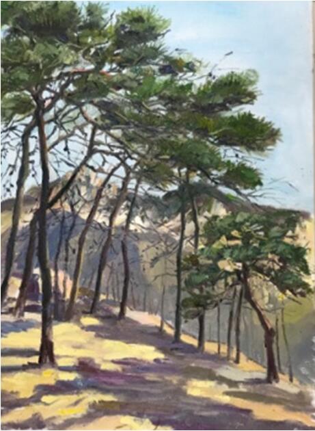 美术学子蒙山行，醉在金秋画意浓