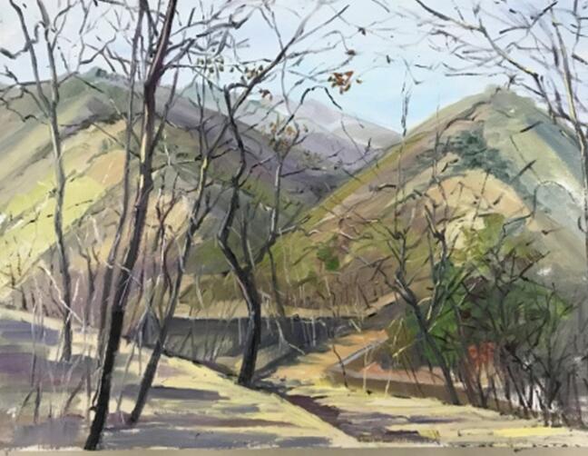 美术学子蒙山行，醉在金秋画意浓
