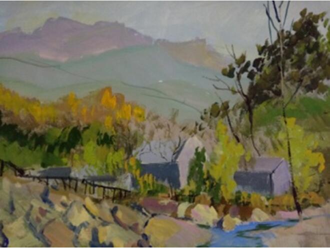 美术学子蒙山行，醉在金秋画意浓