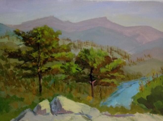美术学子蒙山行，醉在金秋画意浓