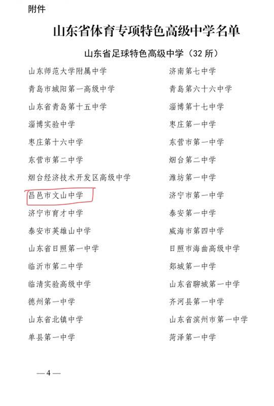 喜报 | 我校被省教育厅评为“山东省足球特色学校”！