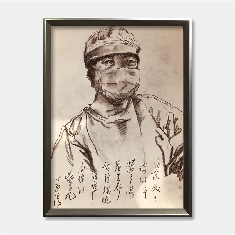 我校美术老师：致敬英雄，善待自然！