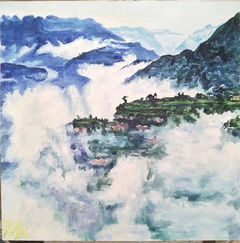 我校美术老师：致敬英雄，善待自然！