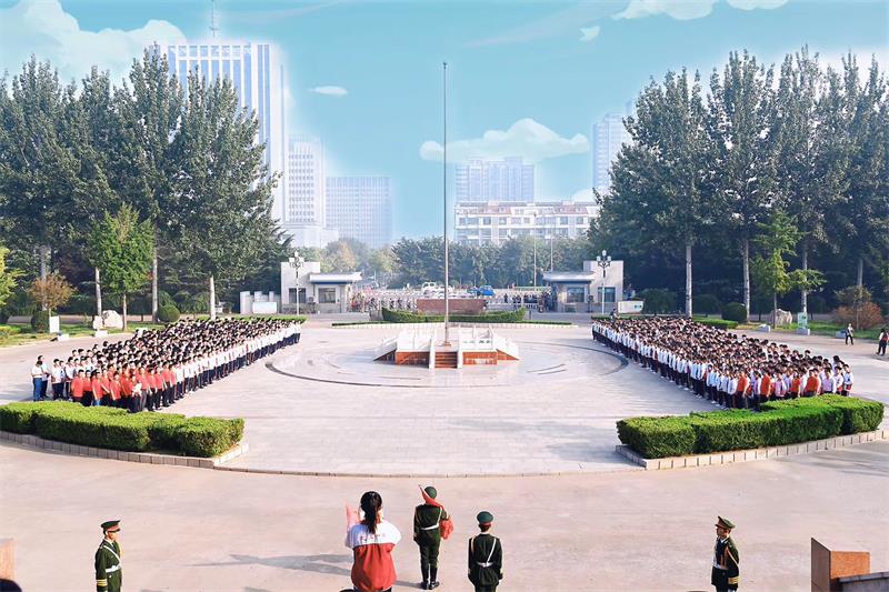 昌邑市文山中学与学子书：我在文山等你们！